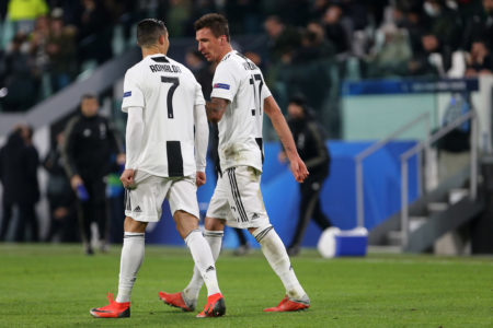 Juventus-Valencia - Champions League 2018/19 - Nella foto: Cristiano Ronaldo e Mario Mandzukic - Juventus