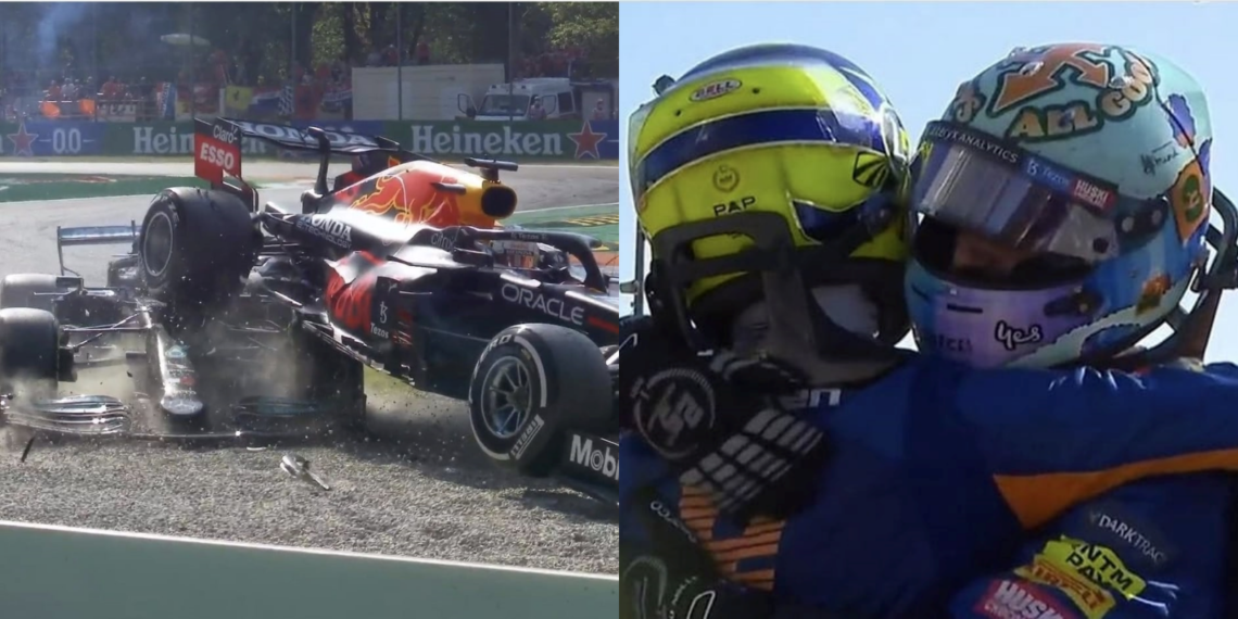 Monza dà spettacolo: Max e Lewis out, doppietta McLaren, Ferrari 4° e 6°