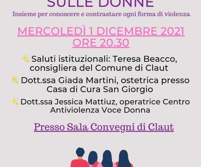 Violenza sulle donne, il comune di Claut organizza una serata a tema