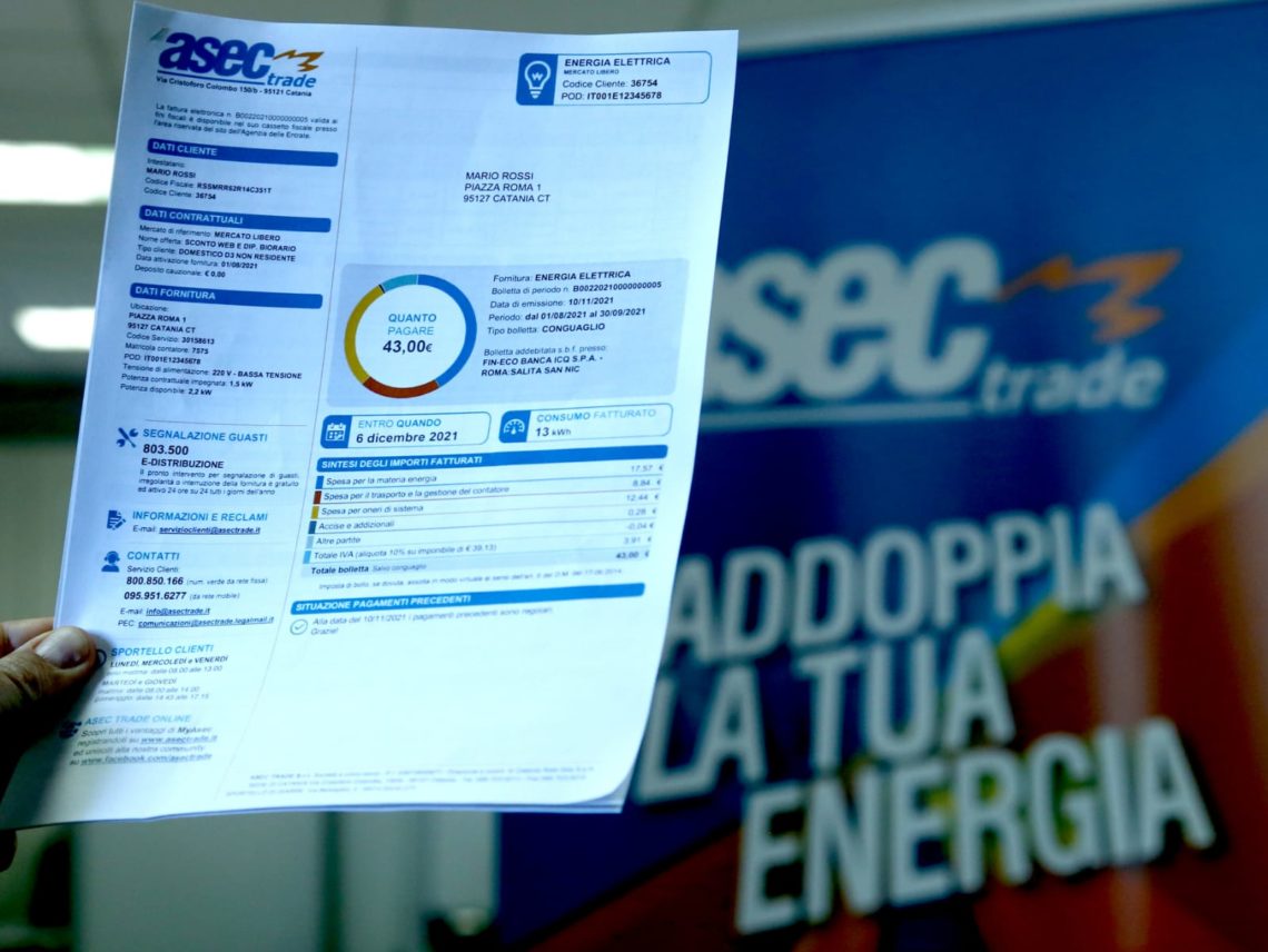 “Operazione Trasparenza”: l’Asec Trade presenta la bolletta dell’energia elettrica 2.0
