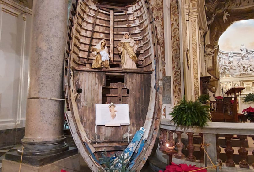 Nella Cattedrale di Mazara del Vallo il presepe è sulla barca