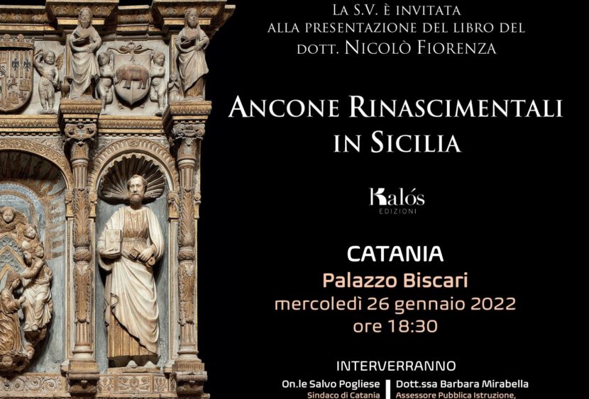 Palazzo Biscari di Catania, la presentazione del libro di Nicolò Fiorenza ‘Ancone Rinascimentali in Sicilia’