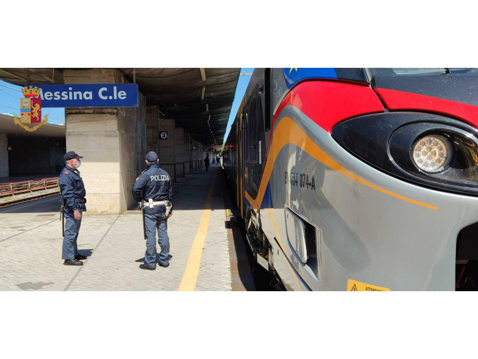 Controlli della Polizia di Stato nelle stazioni ferroviarie e a bordo dei treni della Sicilia