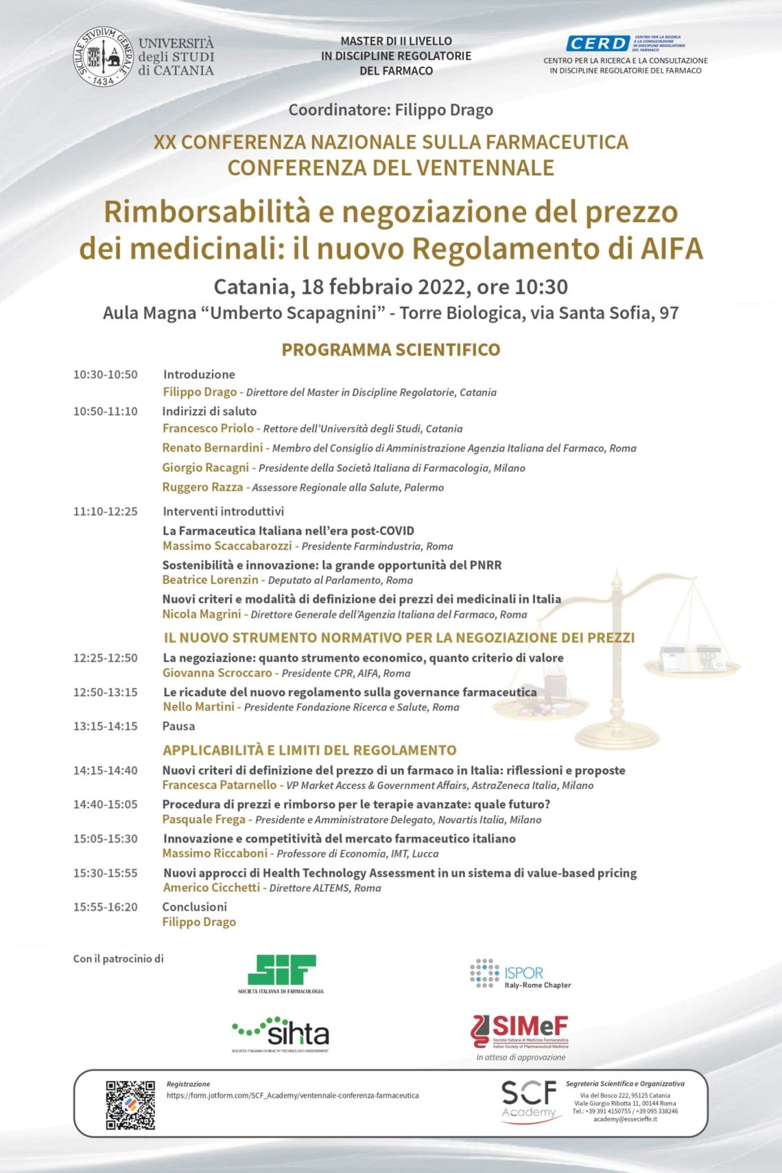 Catania: Conferenza Nazionale sulla Farmaceutica sul nuovo Regolamento per il prezzo e rimborso dei farmaci