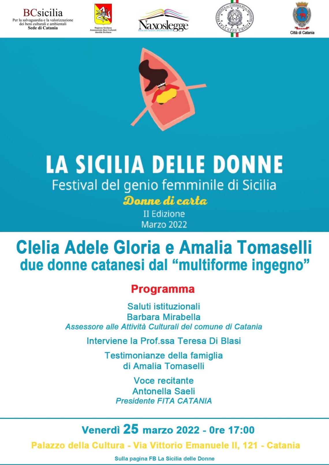 “Donne di carta”: Clelia Adele Gloria e Amalia Tomaselli due donne catanesi dal “Multiforme ingegno”