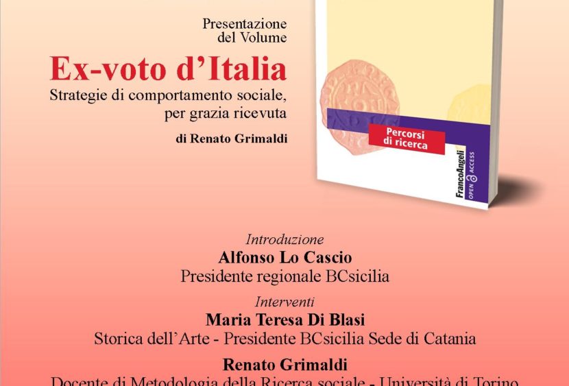 BCsicilia “30 libri in 30 giorni” si presenta online il volume “Ex-voto d’Italia”