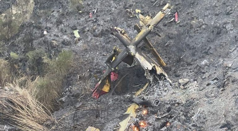 Linguaglossa: Canadair si schianta tra le fiamme, ritrovati i corpi dei due piloti