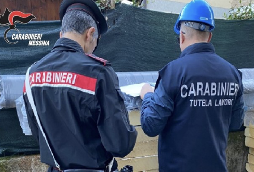 Messina: controlli dei Carabinieri nei cantieri edili dislocati su tutta la provincia del messinese