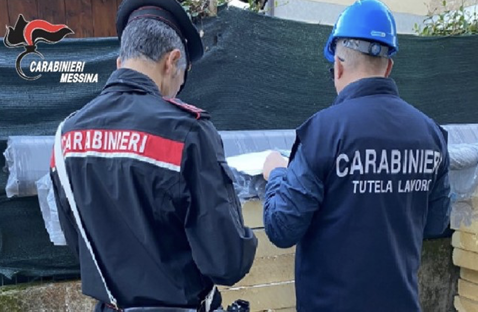 Messina: controlli dei Carabinieri nei cantieri edili dislocati su tutta la provincia del messinese