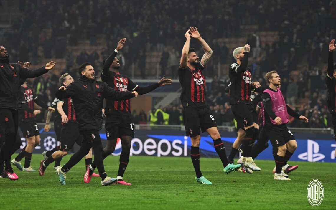 Champions League: il Milan vince il match di andata contro il Napoli
