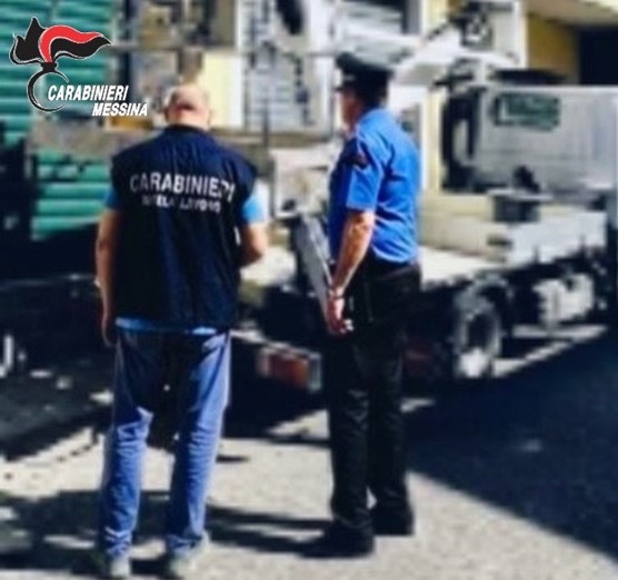 Messina: cantiere controllato dai Carabinieri, attività sospesa per la presenza di un lavoratore in nero, denunciato il titolare 