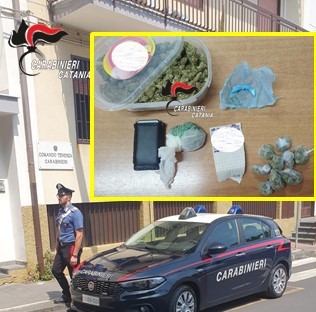MISTERBIANCO (CT) – Nasconde la marijuana nella vaschetta del gelato: pregiudicato arrestato dai carabinieri