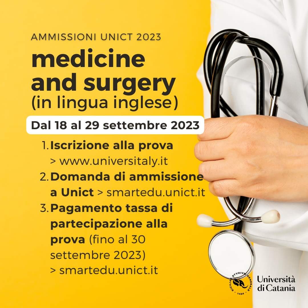 Unict, al via il nuovo corso di laurea in “Medicine and Surgery”