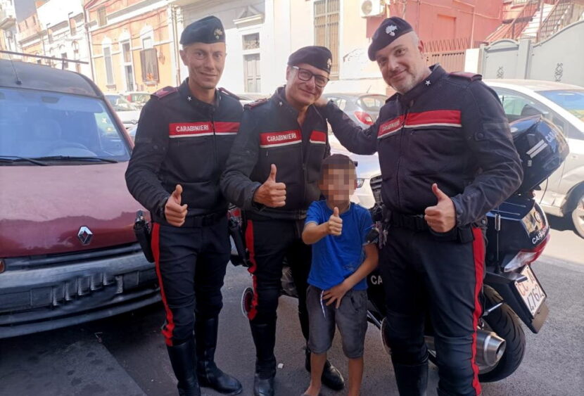 Catania: bimbo si smarrisce, ritrovato sano e salvo dai Carabinieri