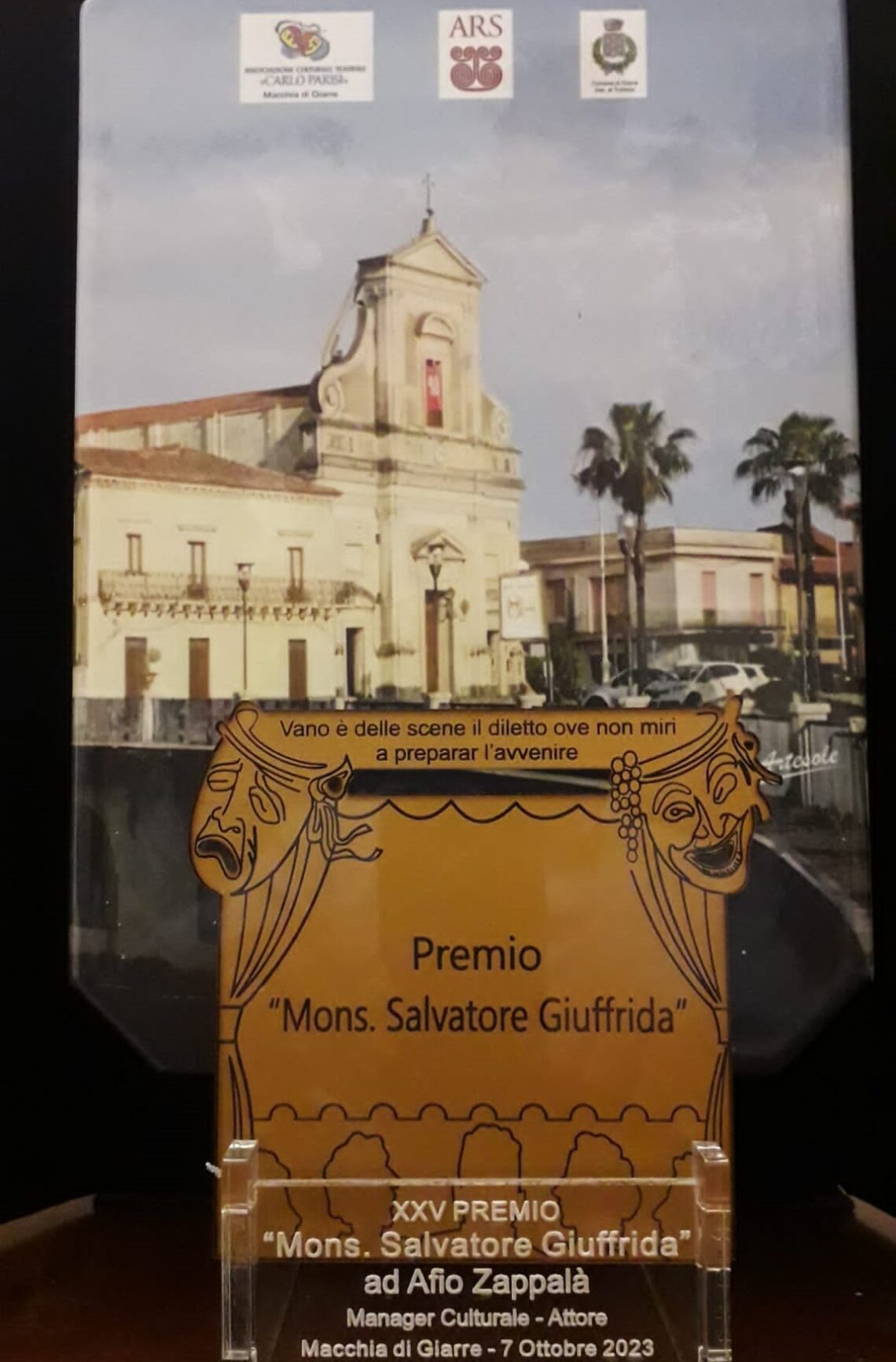 25° Premio ‘Mons. Salvatore Giuffrida’ al manager culturale Alfio Zappalà