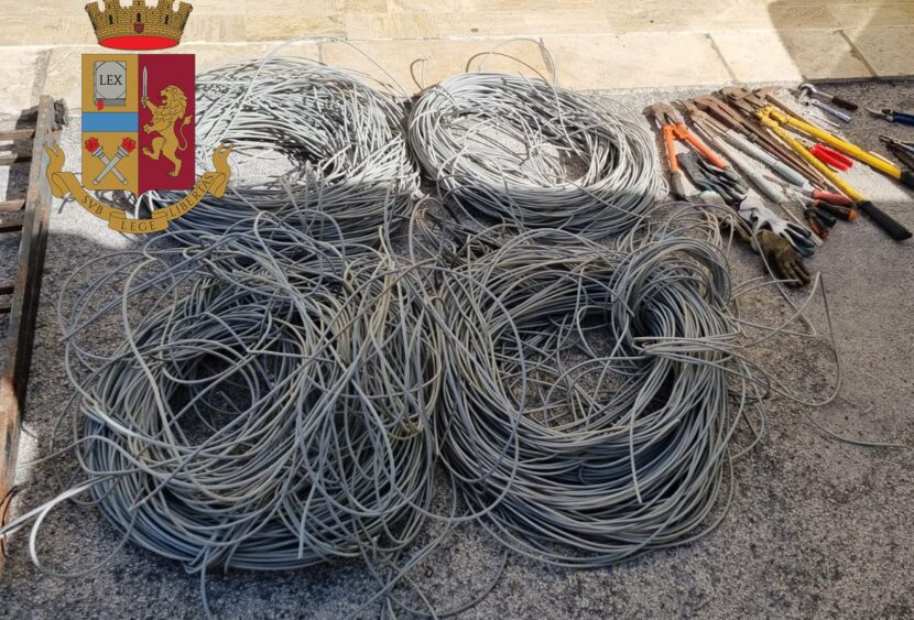 Rubano cavi telefonici: 2 arresti della Polizia di Stato a Trapani